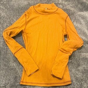Free People Rust Long Sleeve Top